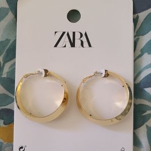 ZARA gold hoop earrings